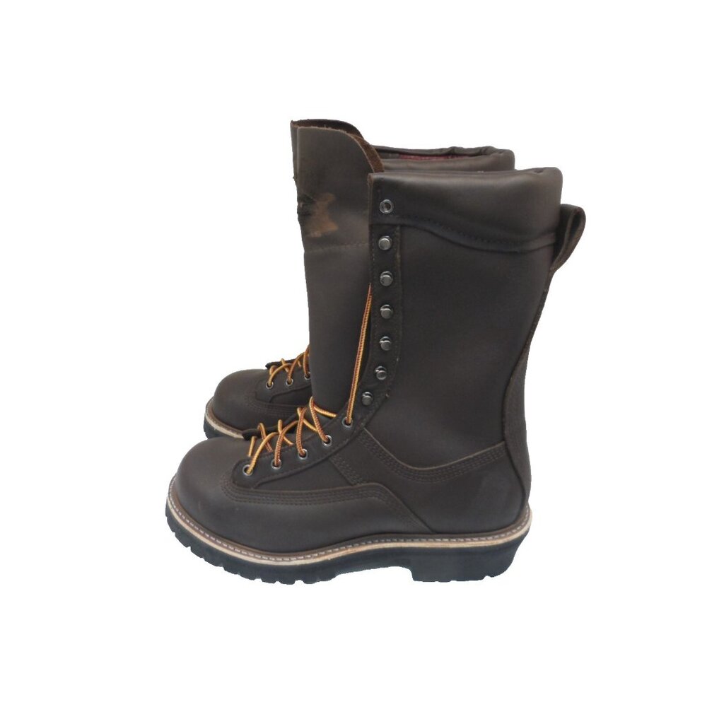 Hoffman Men's 600 CT 10" Leather Composite Toe Powerline Boots Brown Size 8D - Picture 4 of 7